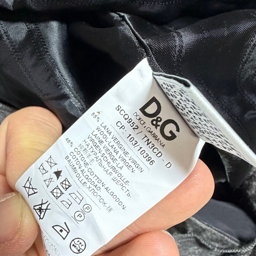 Dolce & Gabbana D&G Runway Wool Cotton Blend EU46 Gray Textured Teddy Jacket - Picture 7 of 12